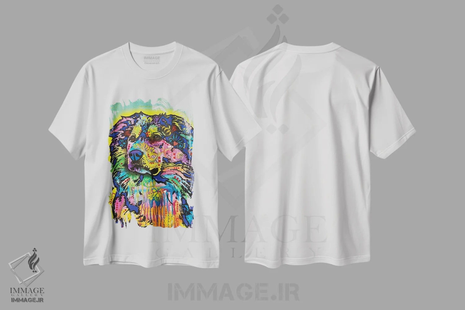 تیشرت سفید طرح دار سروان اسکوئیبلز در خدمت شماست، دکور معاصر اثر دین روسو | immage.ir
