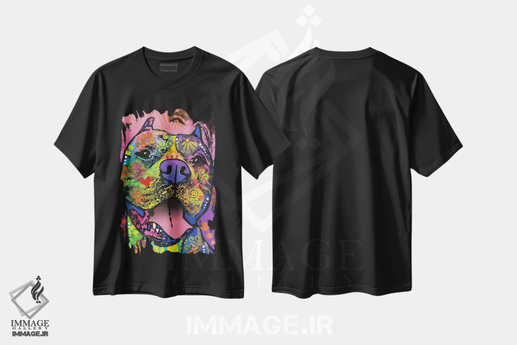 تیشرت مشکی طرح دار حقه، دکور معاصر اثر دین روسو | فروشگاه ایماژ