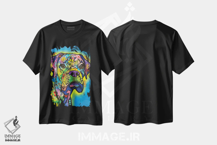 تیشرت مشکی طرح دار ما خوش می گذرانیم، دکور معاصر اثر دین روسو | immage.ir