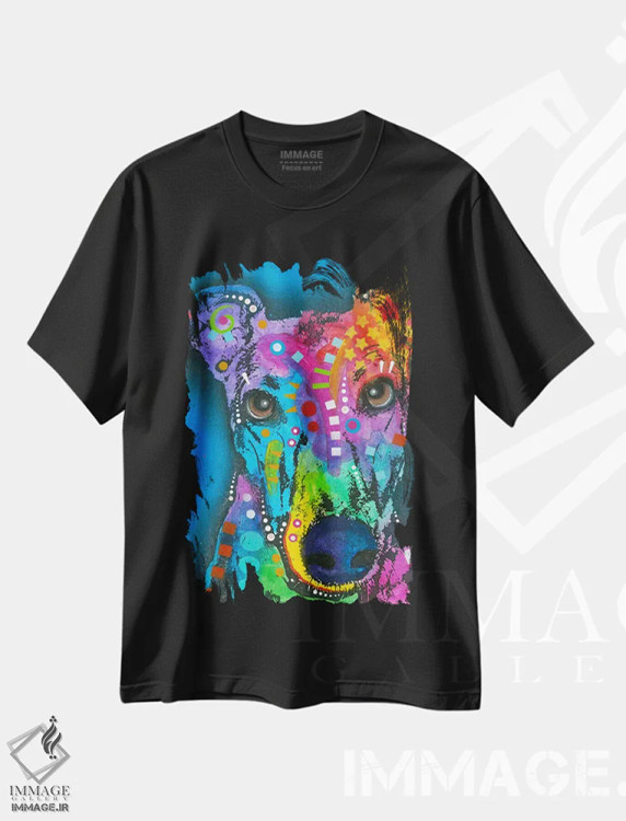 تیشرت مشکی طرح دار داری به چی فکر می کنی؟، هنر فاخر معاصر اثر دین روسو | immage.ir