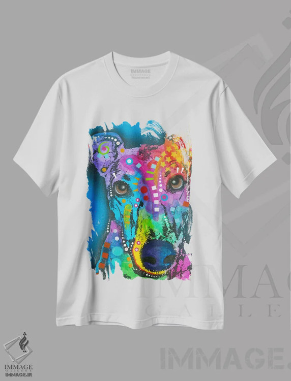 تیشرت سفید طرح دار داری به چی فکر می کنی؟، هنر فاخر معاصر اثر دین روسو | فروشگاه ایماژ