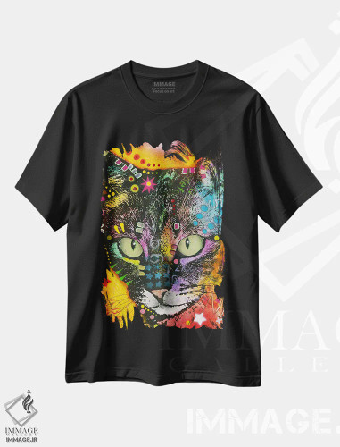 تیشرت مشکی طرح دار قصد، مدیوم اثر دین روسو | فروشگاه ایماژ