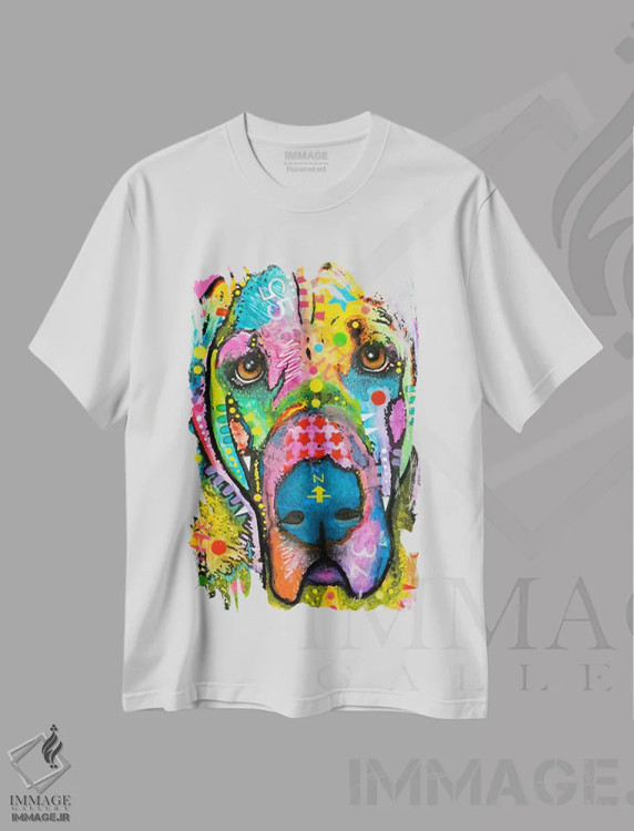 تیشرت سفید طرح دار بلادهاوند، مدیوم اثر دین روسو | immage.ir