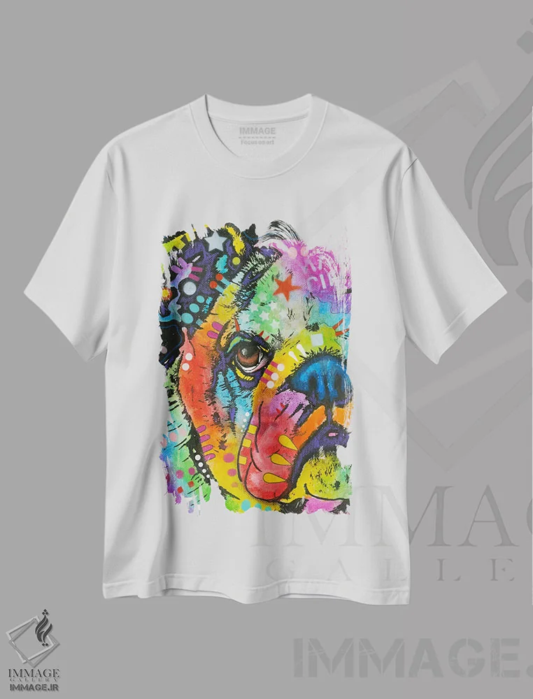تیشرت سفید طرح دار داری به چی نگاه می کنی؟، مدیوم اثر دین روسو | immage.ir