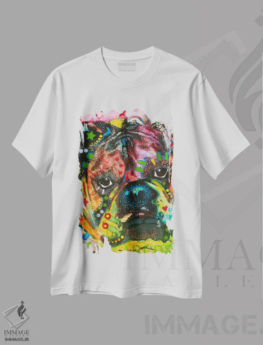 تیشرت سفید طرح دار مصمم، مدیوم اثر دین روسو | فروشگاه ایماژ