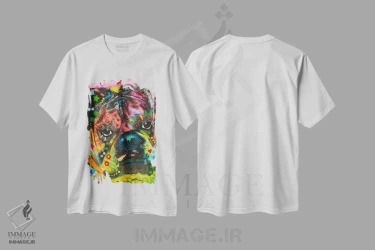 تیشرت سفید طرح دار مصمم، مدیوم اثر دین روسو | فروشگاه ایماژ