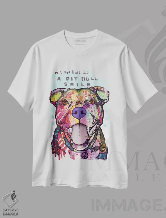 تیشرت سفید طرح دار لبخند، مدیوم اثر دین روسو | فروشگاه ایماژ
