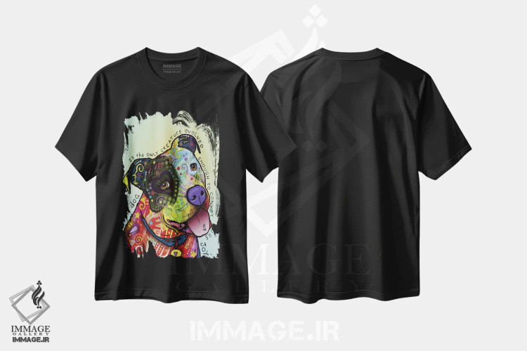 تیشرت مشکی طرح دار شادی ناب، مدیوم اثر دین روسو | immage.ir