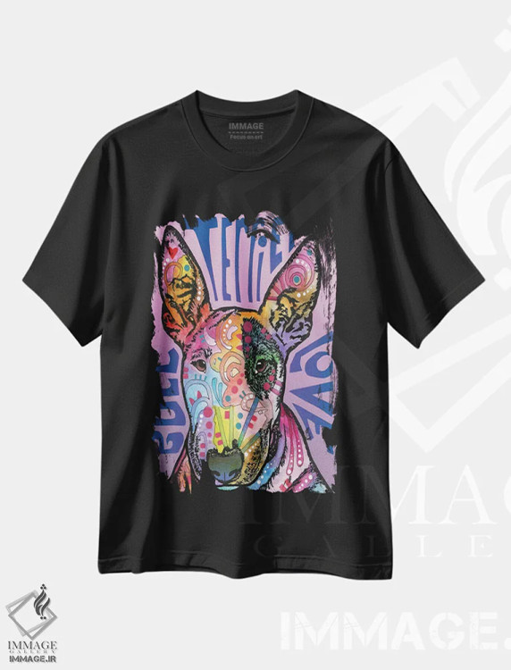 تیشرت مشکی طرح دار عشق بول تریر، مدیوم اثر دین روسو | فروشگاه ایماژ