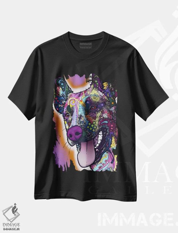 تیشرت مشکی طرح دار مالینویز، مدیوم اثر دین روسو | immage.ir