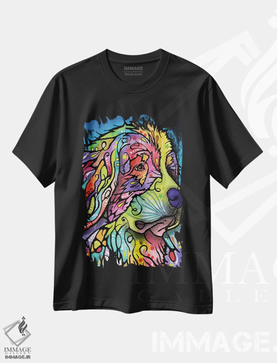 تیشرت مشکی طرح دار سگ کوهستان، مدیوم اثر دین روسو | فروشگاه ایماژ