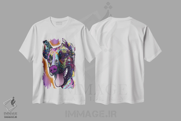 تیشرت سفید طرح دار مالینویز، مدیوم اثر دین روسو | فروشگاه ایماژ