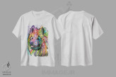 تیشرت سفید طرح دار ساموید، مدیوم اثر دین روسو | فروشگاه ایماژ