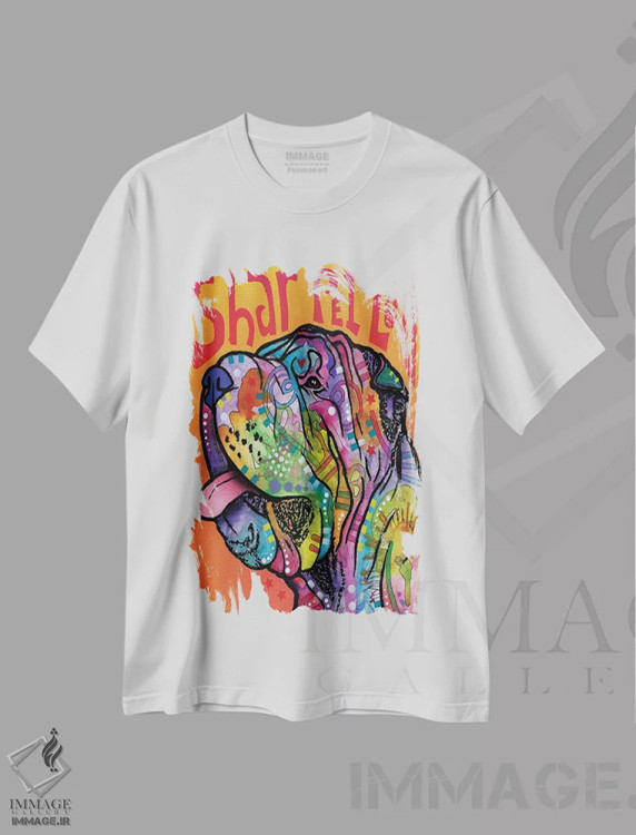 تیشرت سفید طرح دار عشق شارپی، مدیوم اثر دین روسو | immage.ir