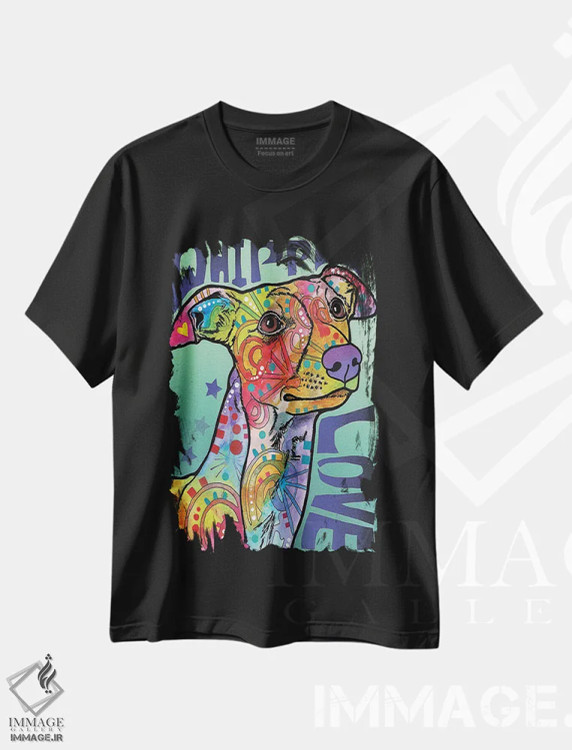 تیشرت مشکی طرح دار عشق ویپت، مدیوم اثر دین روسو | immage.ir