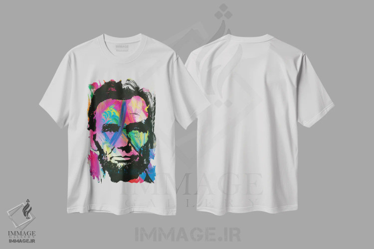 تیشرت سفید طرح دار آبراهام لینکلن ۱، مدیوم اثر دین روسو | فروشگاه ایماژ