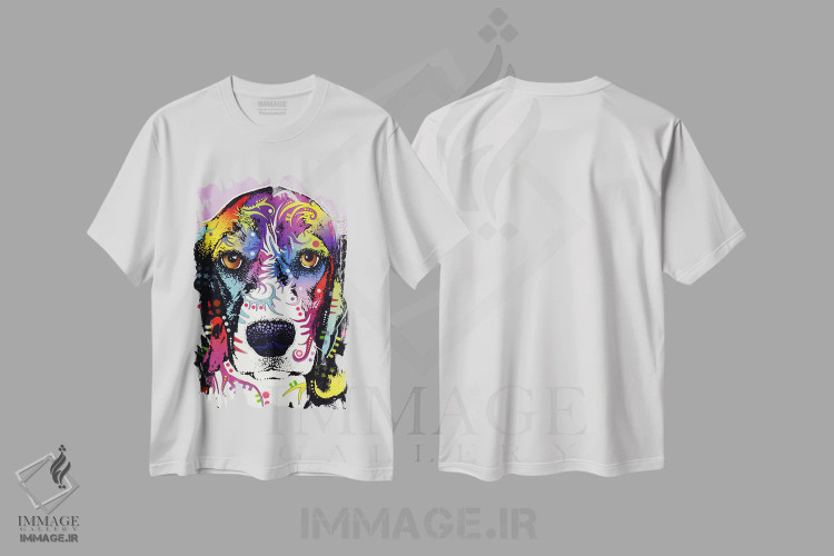 تیشرت سفید طرح دار چهار بیگل، مدیوم اثر دین روسو | فروشگاه ایماژ