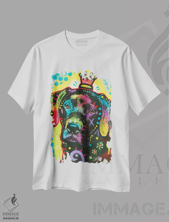 تیشرت سفید طرح دار ۲۱، مدیوم اثر دین روسو | فروشگاه ایماژ