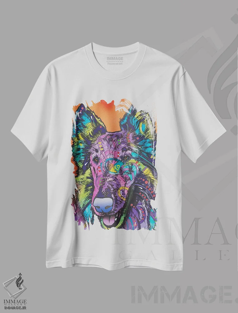 تیشرت سفید طرح دار آوا، کولی، مدیوم اثر دین روسو | immage.ir