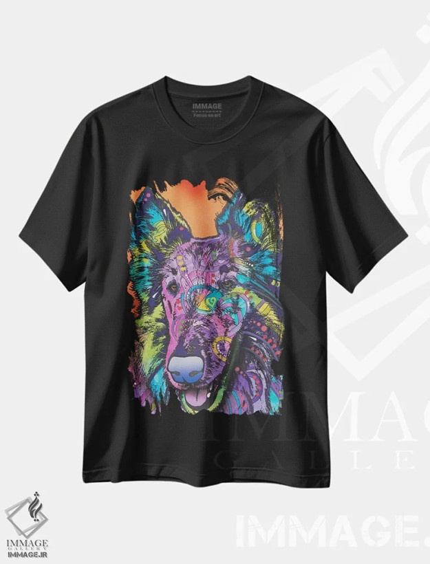 تیشرت مشکی طرح دار آوا، کولی، مدیوم اثر دین روسو | فروشگاه ایماژ