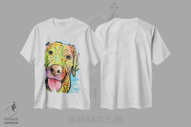 تیشرت سفید طرح دار آفتابی، مدیوم اثر دین روسو | فروشگاه ایماژ