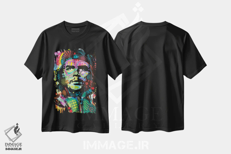 تیشرت مشکی طرح دار چه گوارا، مدیوم اثر دین روسو | فروشگاه ایماژ
