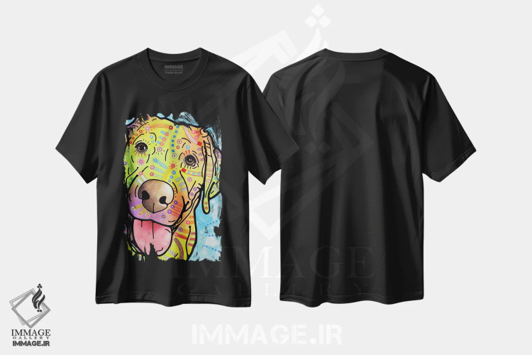 تیشرت مشکی طرح دار آفتابی، مدیوم اثر دین روسو | immage.ir
