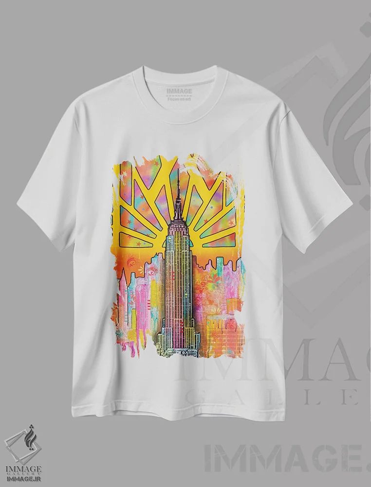 تیشرت سفید طرح دار ای اس بی، مدیوم اثر دین روسو | immage.ir