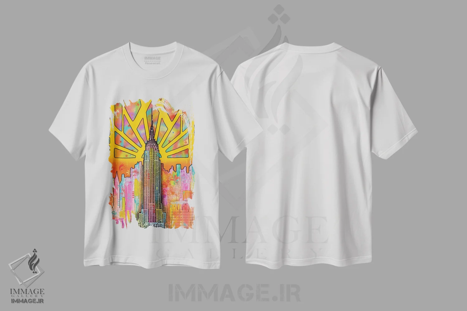 تیشرت سفید طرح دار ای اس بی، مدیوم اثر دین روسو | immage.ir