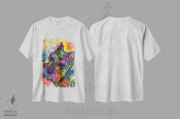 تیشرت سفید طرح دار فردی، شنوزر، مدیوم اثر دین روسو | فروشگاه ایماژ
