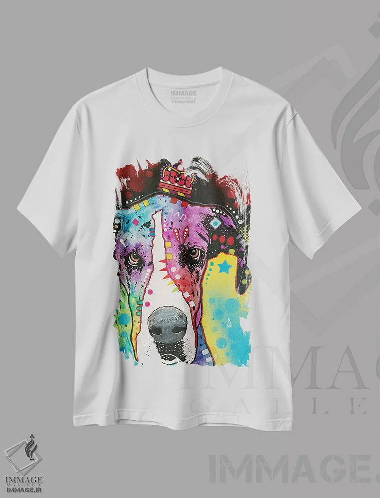 تیشرت سفید طرح دار گریت دین ۲، مدیوم اثر دین روسو | immage.ir