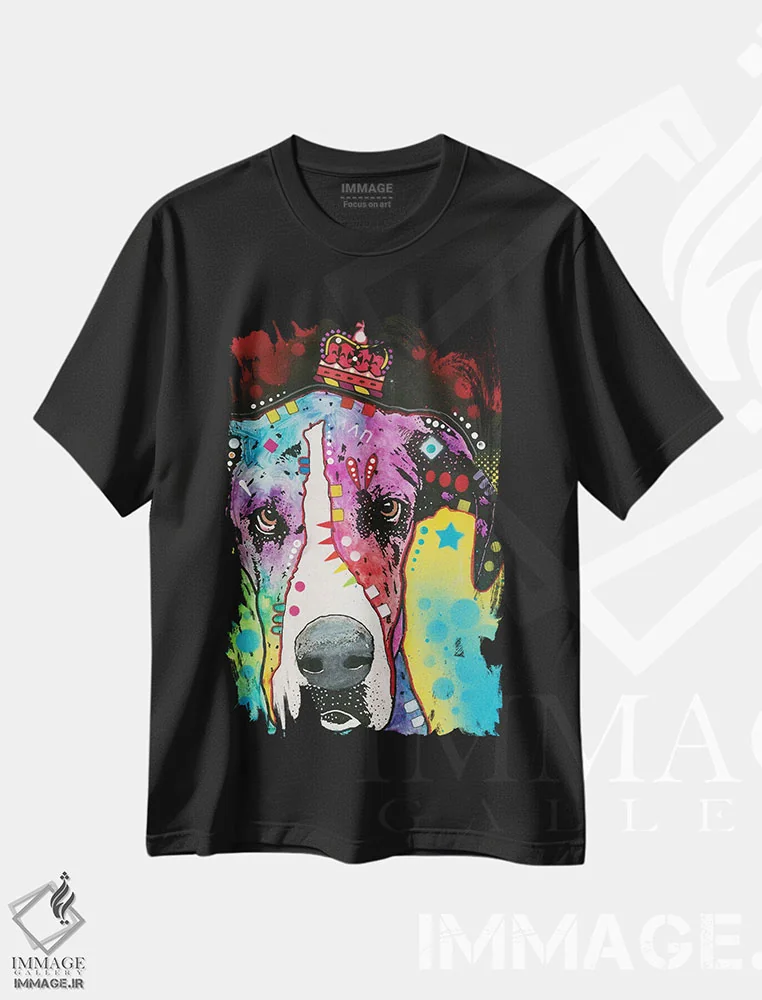 تیشرت مشکی طرح دار گریت دین ۲، مدیوم اثر دین روسو | فروشگاه ایماژ