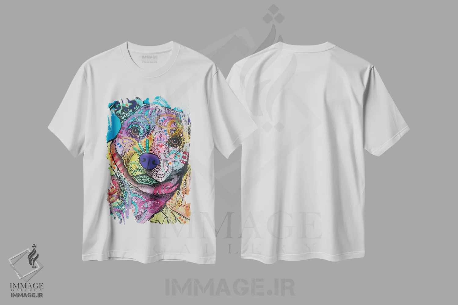 تیشرت سفید طرح دار جو ویلی، مدیوم اثر دین روسو | فروشگاه ایماژ