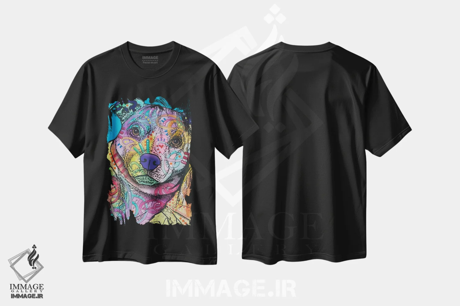 تیشرت مشکی طرح دار جو ویلی، مدیوم اثر دین روسو | immage.ir