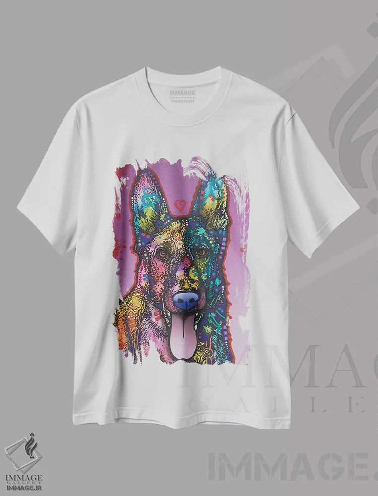 تیشرت سفید طرح دار نینجا، مدیوم اثر دین روسو | immage.ir