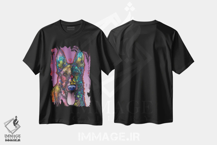 تیشرت مشکی طرح دار نینجا، مدیوم اثر دین روسو | فروشگاه ایماژ