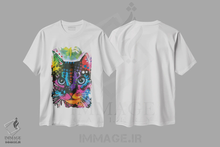 تیشرت سفید طرح دار تببی یک، مدیوم اثر دین روسو | فروشگاه ایماژ