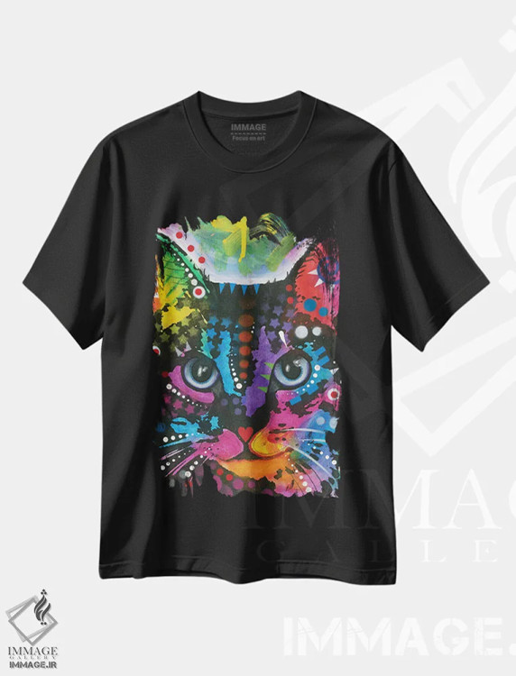 تیشرت مشکی طرح دار تببی یک، مدیوم اثر دین روسو | immage.ir
