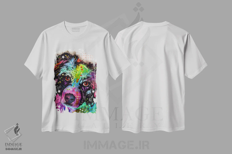 تیشرت سفید طرح دار آزی، مدیوم اثر دین روسو | فروشگاه ایماژ