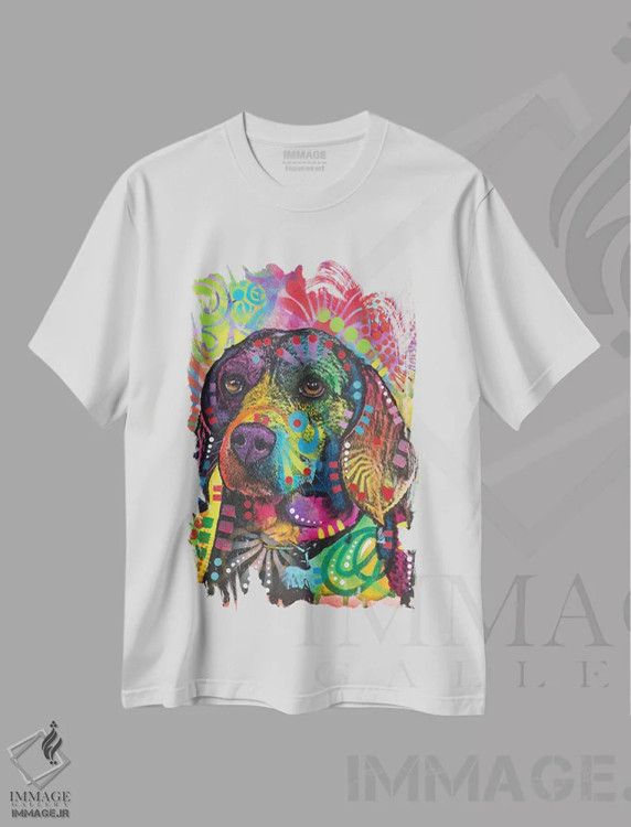 تیشرت سفید طرح دار بیگل ایگل، مدیوم اثر دین روسو | immage.ir