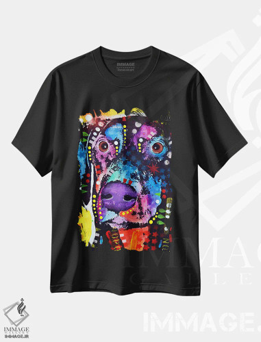 تیشرت مشکی طرح دار دوبی، مدیوم اثر دین روسو | فروشگاه ایماژ