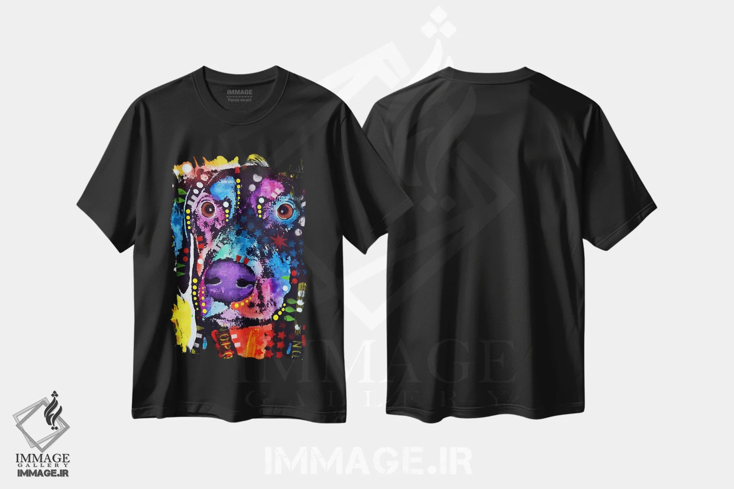 تیشرت مشکی طرح دار دوبی، مدیوم اثر دین روسو | فروشگاه ایماژ