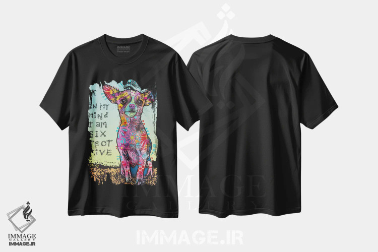 تیشرت مشکی طرح دار در ذهن من، مدیوم اثر دین روسو | immage.ir