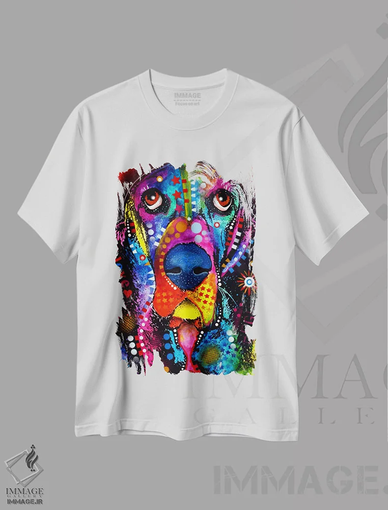 تیشرت سفید طرح دار بست، مدیوم اثر دین روسو | فروشگاه ایماژ
