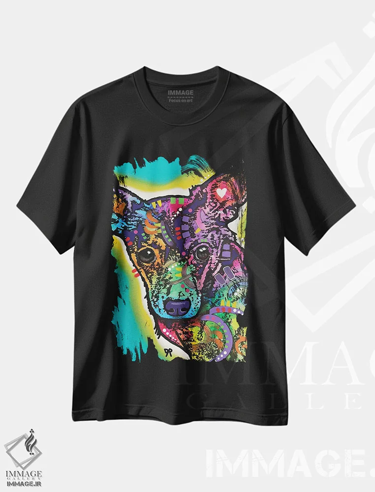 تیشرت مشکی طرح دار عشق کوچک، مدیوم اثر دین روسو | immage.ir