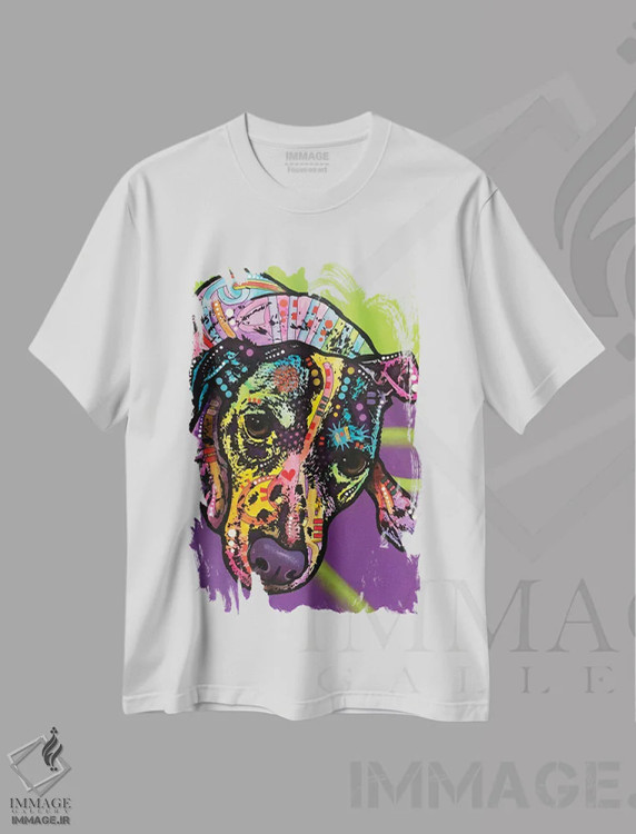 تیشرت سفید طرح دار جک پاک نشدنی، مدیوم اثر دین روسو | immage.ir