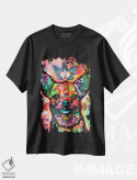 تیشرت مشکی طرح دار رویال-چی، مدیوم اثر دین روسو | فروشگاه ایماژ