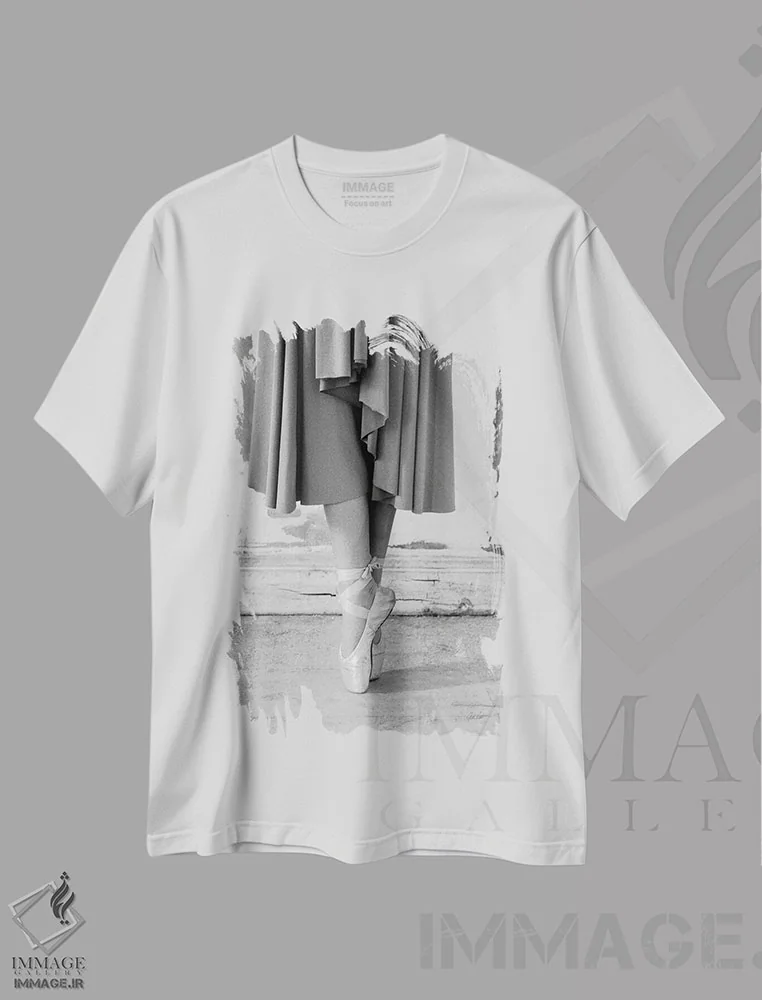 تیشرت سفید طرح دار باله ۲، مدیوم اثر دبورا رِوِل | immage.ir
