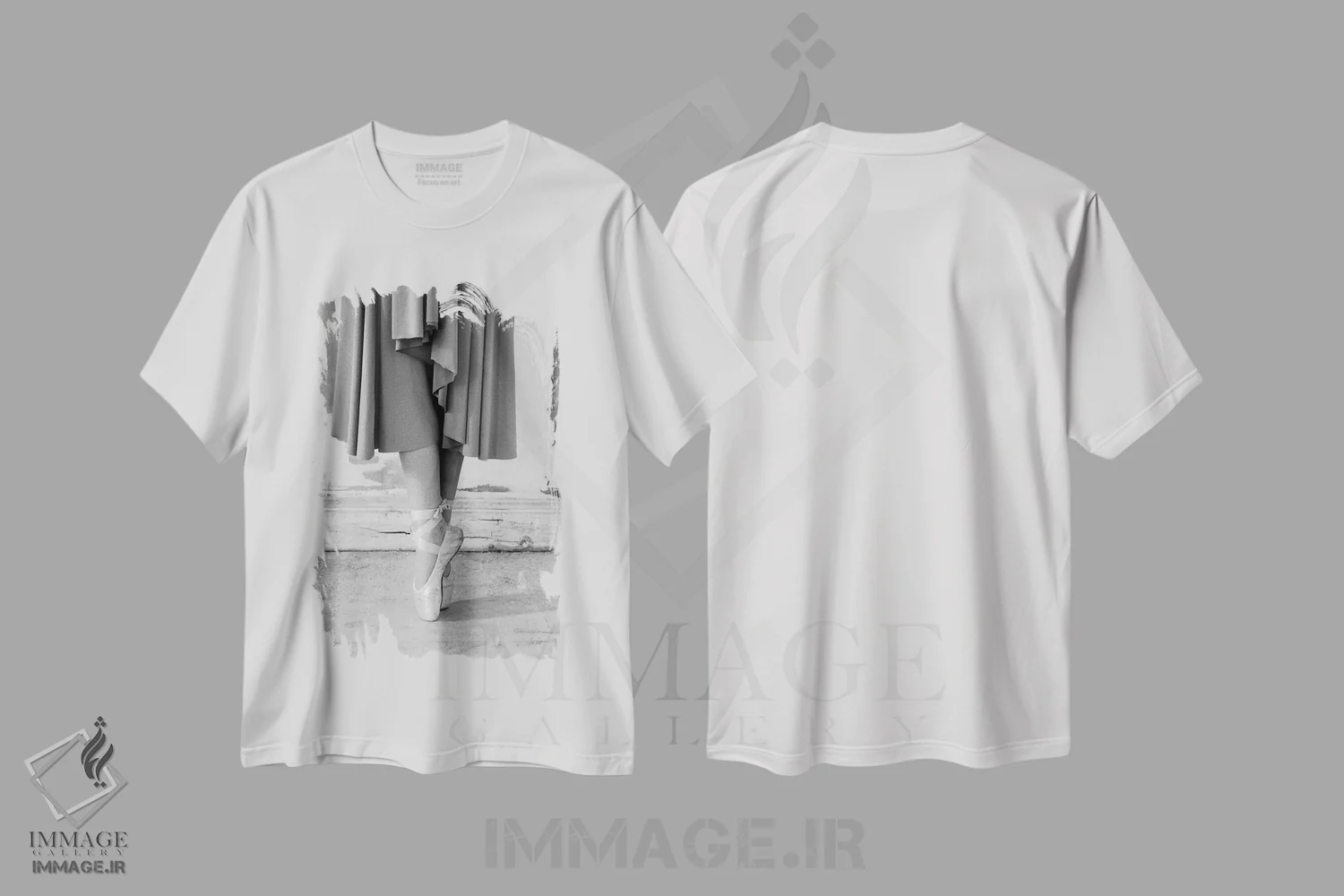 تیشرت سفید طرح دار باله ۲، مدیوم اثر دبورا رِوِل | immage.ir