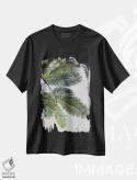 تیشرت مشکی طرح دار شاخه نخل، تزئینی اثر دبورا رِوِل | فروشگاه ایماژ